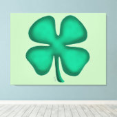 Impression de toile verte Lucky 4 Leaf Irish Clove (Insitu (Plancher de Bois))