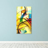 impression de toile verticale, art abstrait multic (Insitu (Plancher de Bois))