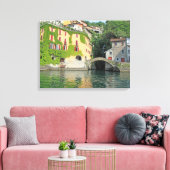 Impression de toile vue du lac Côme Nesso (Insitu(Salon))