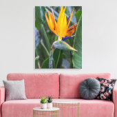 Impression de toile vue fleur Oiseau du Paradis (Insitu(Salon))