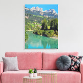 Impression de toile vue lac Dolomites (Insitu(Salon))