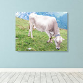 Impression de toile vue vache de pâturage (Insitu (Plancher de Bois))