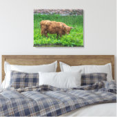 Impression de toile vue vache Highland (Insitu(Chambre))