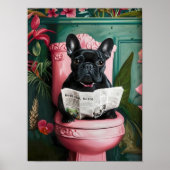 Impression de toilette de bouledogue français de s (Devant)