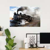 Impression de train dans un nuage de fumée (Bureau à domicile)