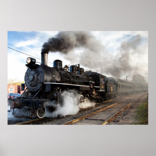 Impression de train dans un nuage de fumée