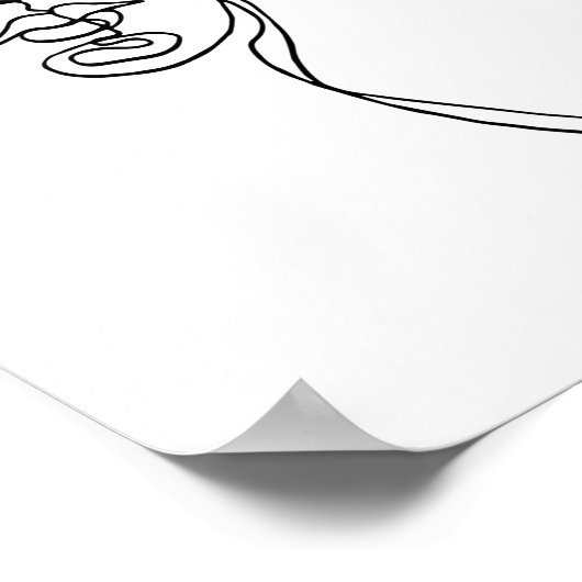 Impression de trait de trait de face minimal (Coin)