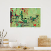 Impression de treillis vert Abstrait (Cuisine)