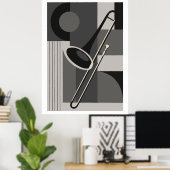 Impression de trombone Bauhaus, musique moderne du (Bureau à domicile)