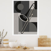 Impression de trombone Bauhaus, musique moderne du (Cuisine)