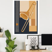 Impression de trombone Bauhaus, musique moderne du (Bureau à domicile)