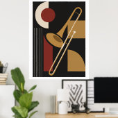 Impression de trombone Bauhaus, musique moderne du (Bureau à domicile)