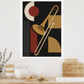Impression de trombone Bauhaus, musique moderne du (Cuisine)