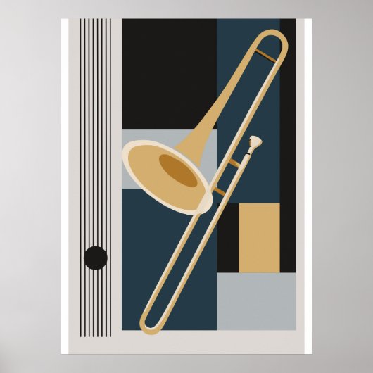 Impression de trombone Bauhaus, musique moderne du (Devant)