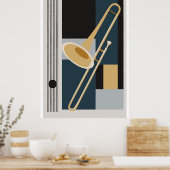 Impression de trombone Bauhaus, musique moderne du (Cuisine)