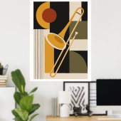 Impression de trombone Bauhaus, musique moderne du (Bureau à domicile)