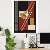 Impression de trombone Bauhaus, musique moderne du (Bureau à domicile)