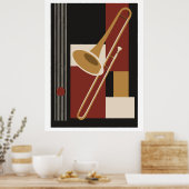 Impression de trombone Bauhaus, musique moderne du (Cuisine)