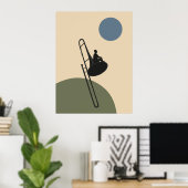 Impression de trombone de jazz | Musique Bauhaus (Bureau à domicile)