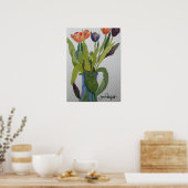 Impression de tulipes multicolores (Cuisine)