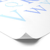 Impression de typographie bleue pour la nurserie A (Coin)