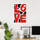 Impression de typographie d'amour Art de lettre ve (Bureau à domicile)