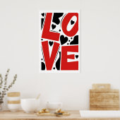 Impression de typographie d'amour Art de lettre ve (Cuisine)