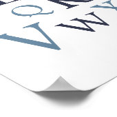 Impression de typographie pour la nurserie ABC Ble (Coin)