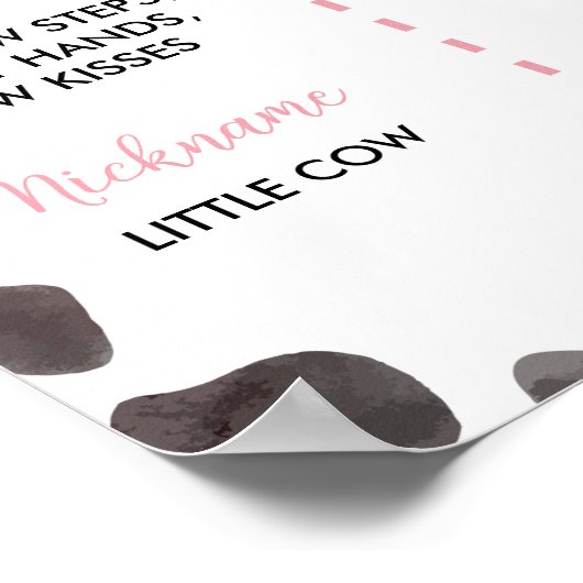 Impression de vache Anniversaire Ferme des enseign (Coin)