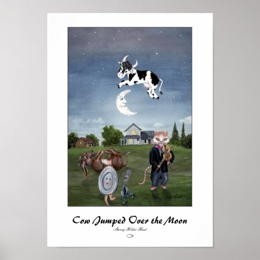 Impression de vache ayant sauté par-dessus la lune (Devant)