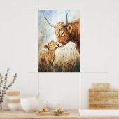 Impression de vache des Highlands à l'aquarelle, A (Cuisine)