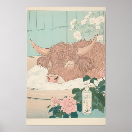 Impression de vache des Highlands Ukiyo-e Art de s (Devant)