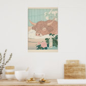 Impression de vache des Highlands Ukiyo-e Art de s (Cuisine)