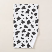 Impression de vache noir et blanc (Serviette à main)