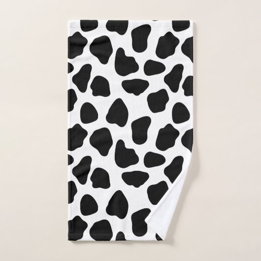 Impression de vache noire et blanche (Serviette à main)