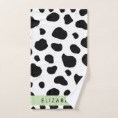 Impression De Vache, Spots De Vache, Noir Et Blanc (Serviette à main)