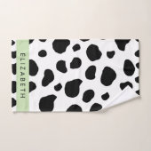 Impression De Vache, Spots De Vache, Noir Et Blanc (Serviette à main)