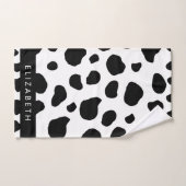 Impression De Vache, Spots De Vache, Noir Et Blanc (Serviette à main)