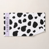 Impression De Vache, Spots De Vache, Noir Et Blanc (Serviette à main)