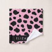 Impression De Vache, Spots De Vache, Vache Rose, V (Gant de toilette)