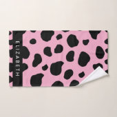 Impression De Vache, Spots De Vache, Vache Rose, V (Serviette à main)