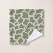 Impression de vache verte Sage (Gant de toilette)