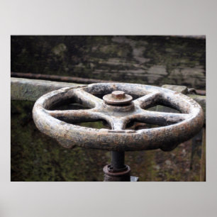 Impression de vannes rouillées