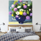 Impression de vase de fleurs de couleur douce (Insitu(Chambre))