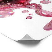 Impression de VERRE DE VIN rose en argent moderne (Coin)