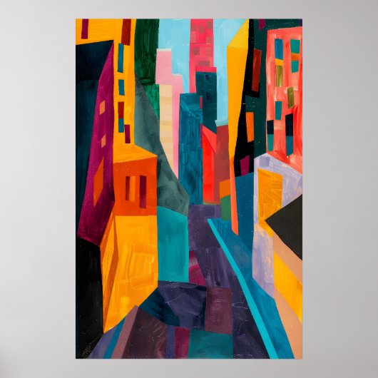 Impression de ville inspirée de Matisse Colorée (Devant)