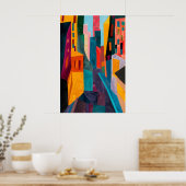 Impression de ville inspirée de Matisse Colorée (Cuisine)