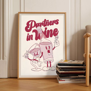 Impression de vin rétro Illustration de vin vintag