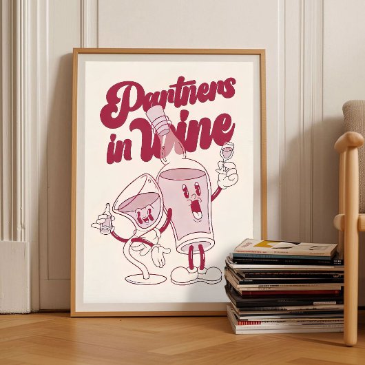 Impression de vin rétro Illustration de vin vintag