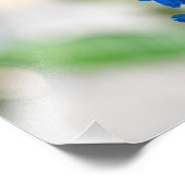 Impression de visite bleue d'une abeille (Moyen :  (Coin)